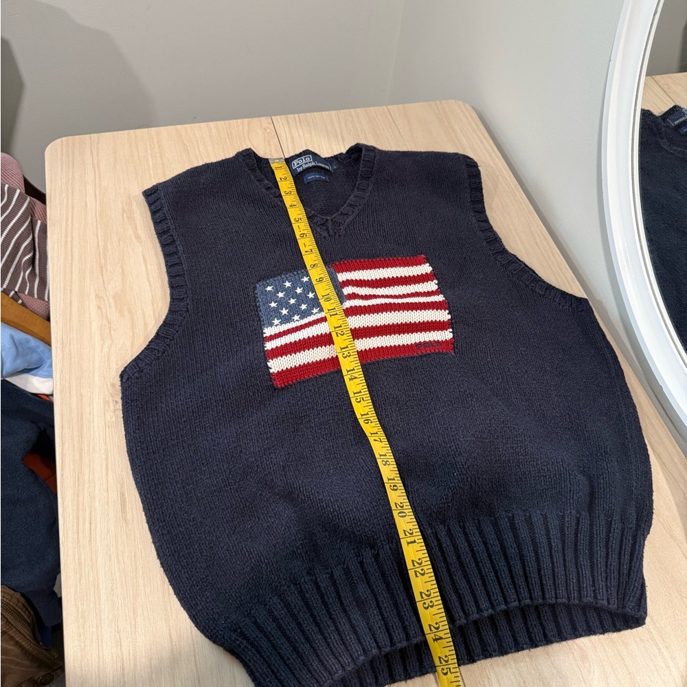 Vintage Polo by Ralph Lauren American Flag Sweater Vest - Picture 6 of 6